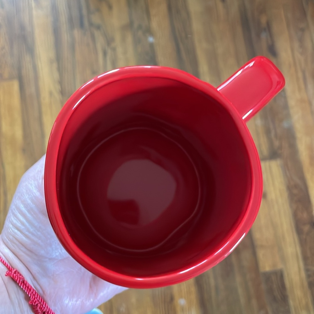 Rea Dunn Christmas “SANTA” Red with White Lettering Mug - Picture 5 of 7